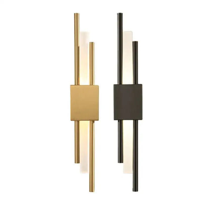 Modern gold acrylic pipe led wall lamp bedroom sconce