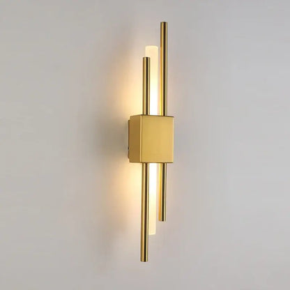 Modern gold acrylic pipe led wall lamp bedroom sconce