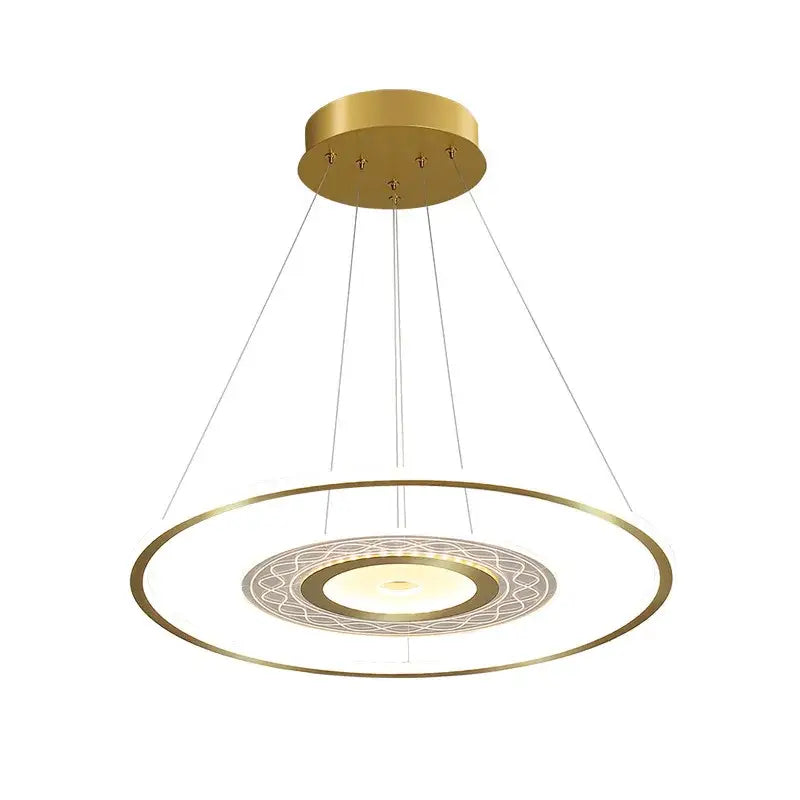 Modern gold acrylic remote control chandelier dining room light