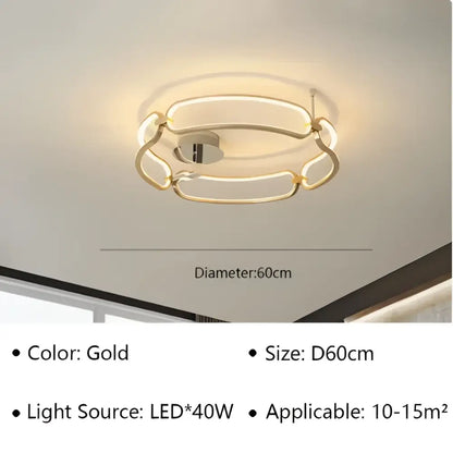Modern gold adara luxury led chandelier dining room pendant light
