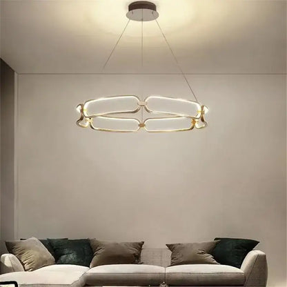 Modern gold adara luxury led chandelier dining room pendant light