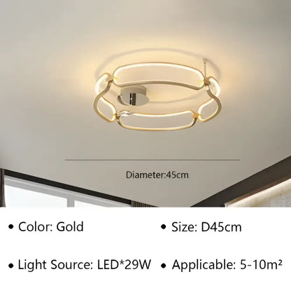 Modern gold adara luxury led chandelier dining room pendant light