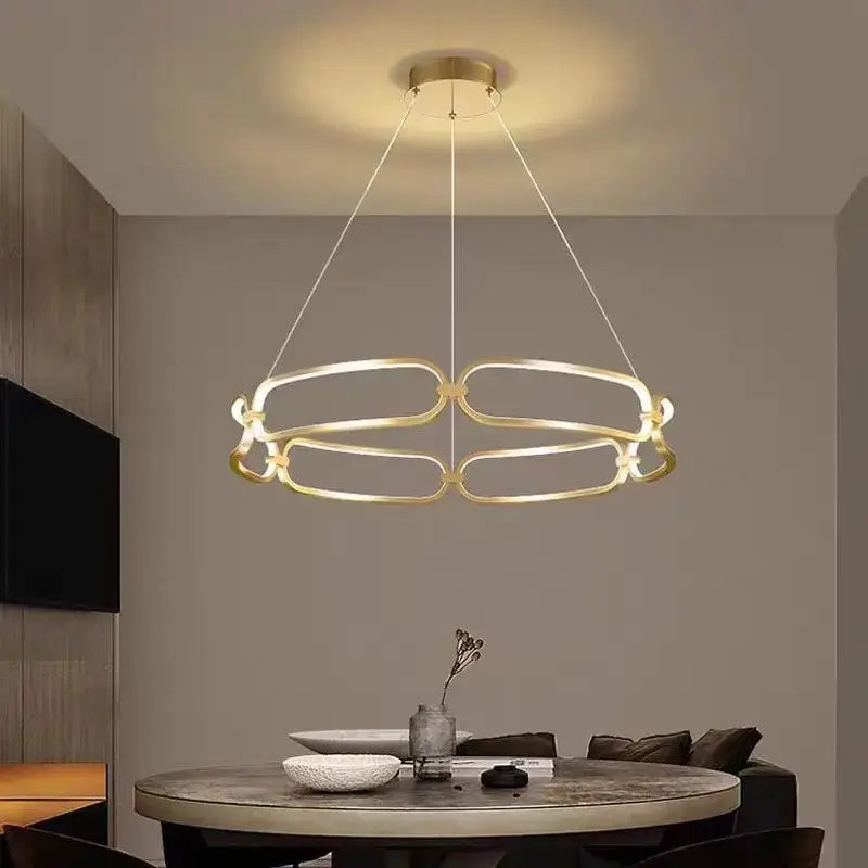 Modern gold adara luxury led chandelier dining room pendant light