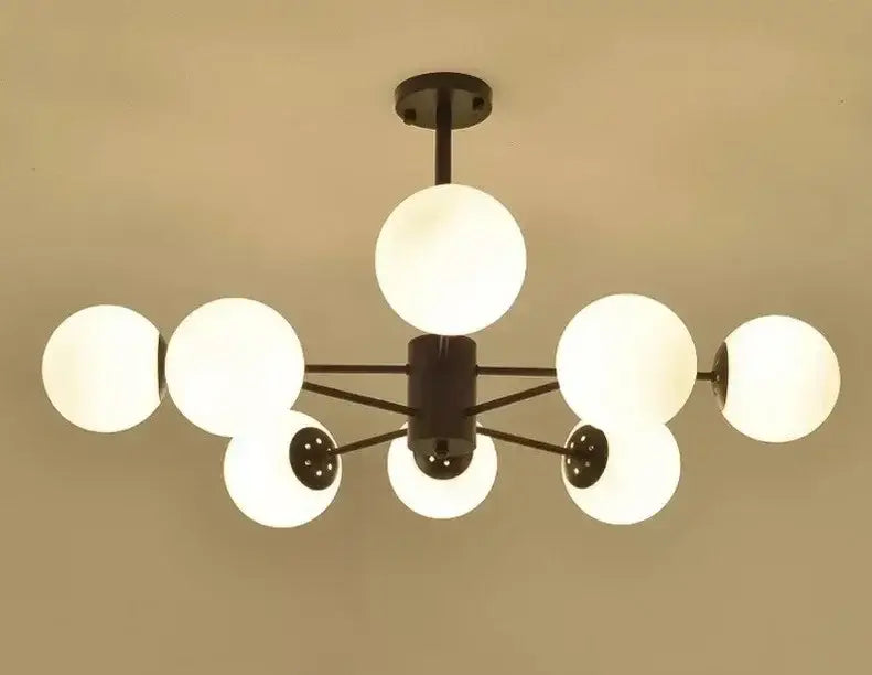 Modern gold adjustable ball glass lustre – dining room light