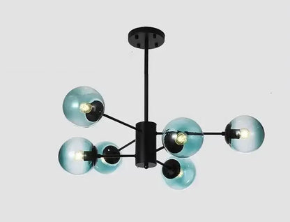 Modern gold adjustable ball glass lustre – dining room light