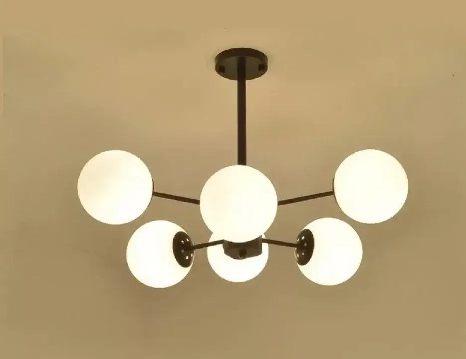 Modern gold adjustable ball glass lustre – dining room light