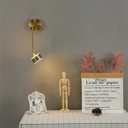 Modern gold adjustable direction wall lamp bedroom spotlight