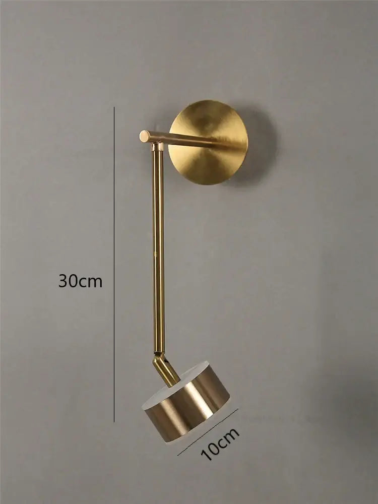 Modern gold adjustable direction wall lamp bedroom spotlight