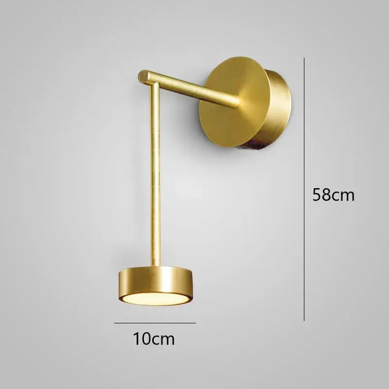 Modern gold adjustable direction wall lamp bedroom spotlight