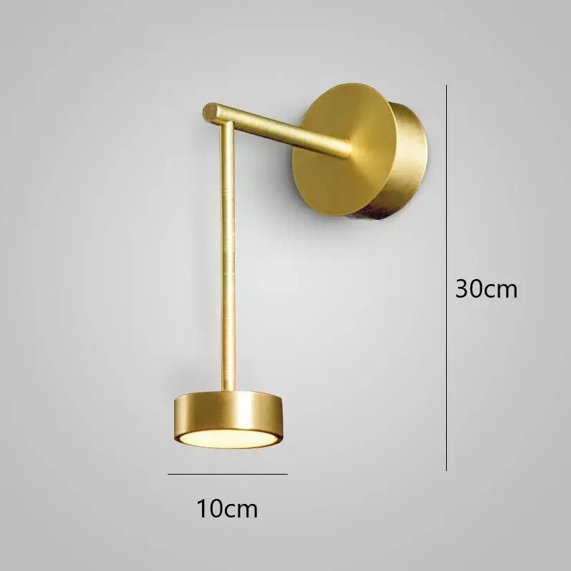 Modern gold adjustable direction wall lamp bedroom spotlight