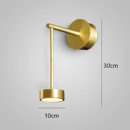 Modern gold adjustable direction wall lamp bedroom spotlight