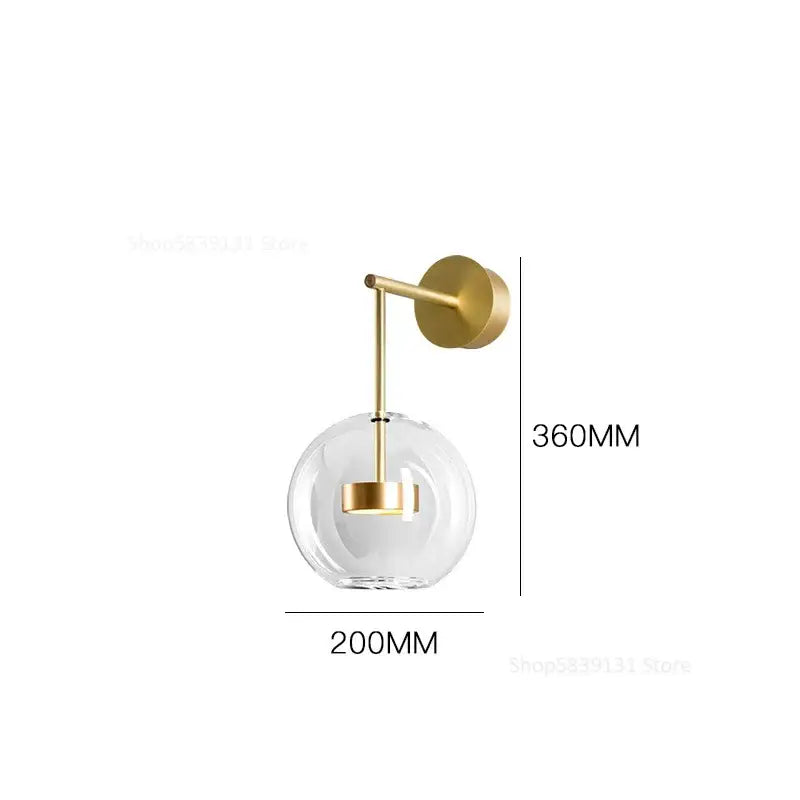 Modern gold adjustable direction wall lamp bedroom spotlight