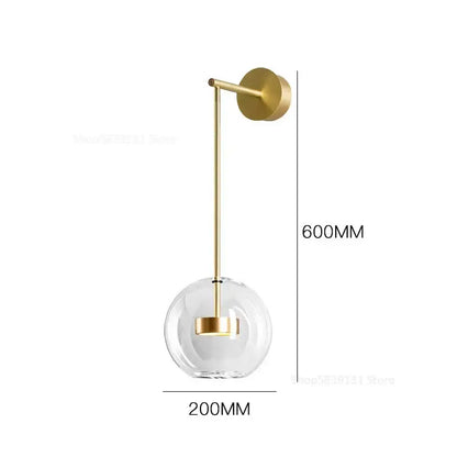 Modern gold adjustable direction wall lamp bedroom spotlight
