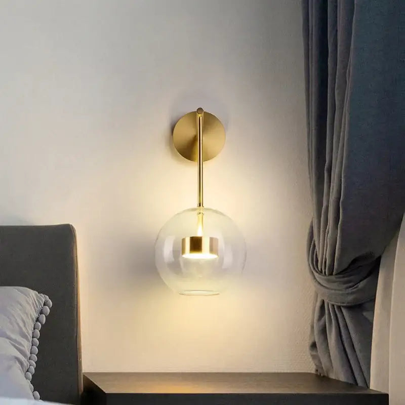 Modern gold adjustable direction wall lamp bedroom spotlight