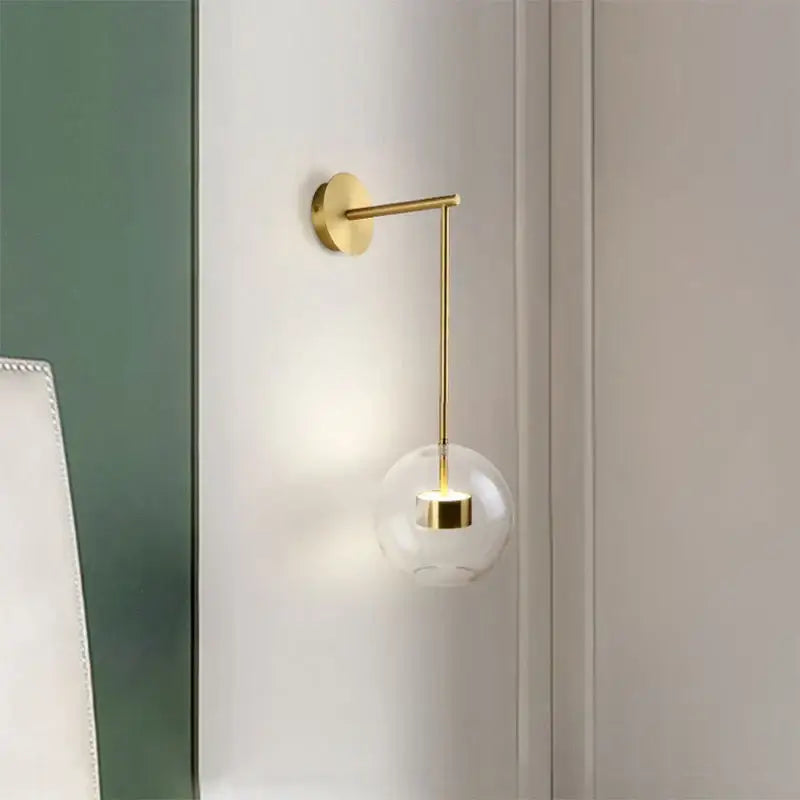 Modern gold adjustable direction wall lamp bedroom spotlight