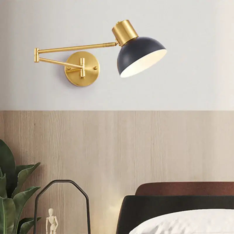 Modern gold adjustable led wall lamp bedroom reading light