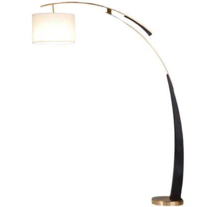 Modern gold adjustable metal floor lamp living room white shade