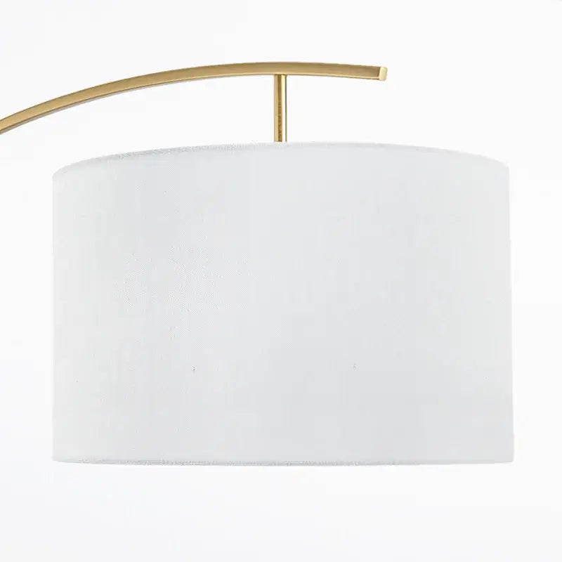 Modern gold adjustable metal floor lamp living room white shade
