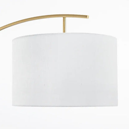 Modern gold adjustable metal floor lamp living room white shade