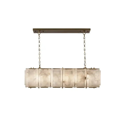 Modern gold alabaster dimmable led marble art chandelier dining room