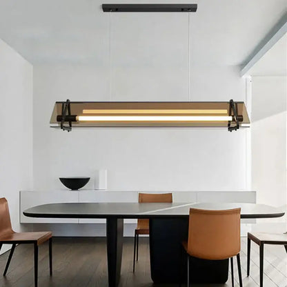 Modern gold amber led pendant lamp for dining room kitchen