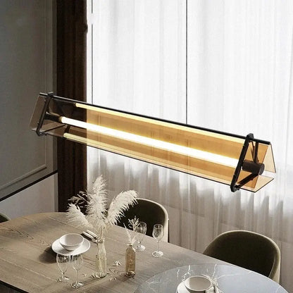 Modern gold amber led pendant lamp for dining room kitchen