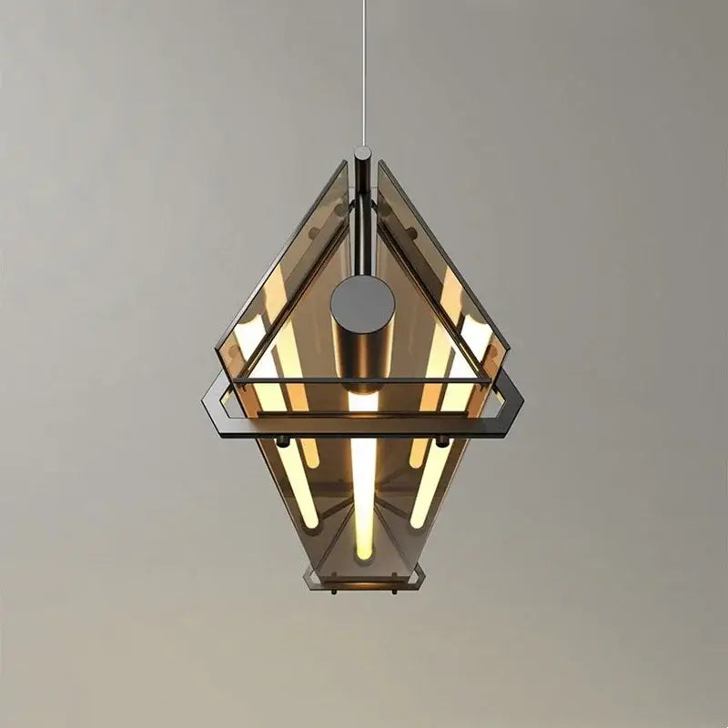 Modern gold amber led pendant lamp for dining room kitchen