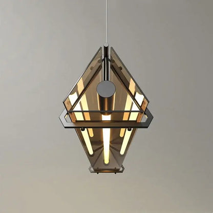 Modern gold amber led pendant lamp for dining room kitchen