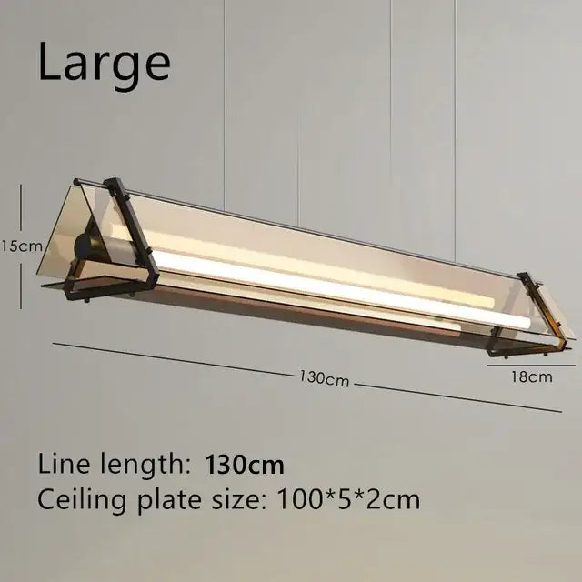 Modern gold amber led pendant lamp for dining room kitchen