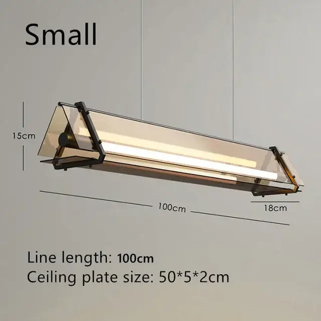 Modern gold amber led pendant lamp for dining room kitchen