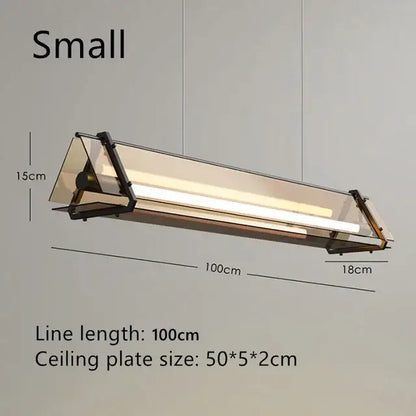 Modern gold amber led pendant lamp for dining room kitchen