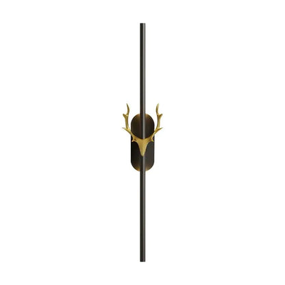 Modern gold and black deer horn led wall lamp bedroom sconce