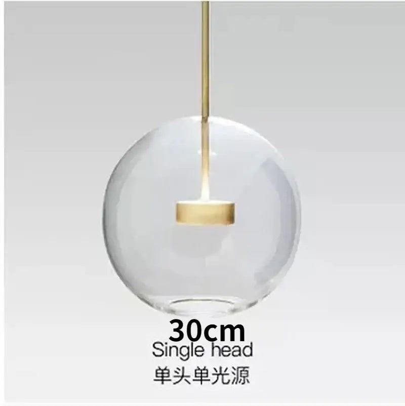 Modern gold and black glass chandelier living room pendant light