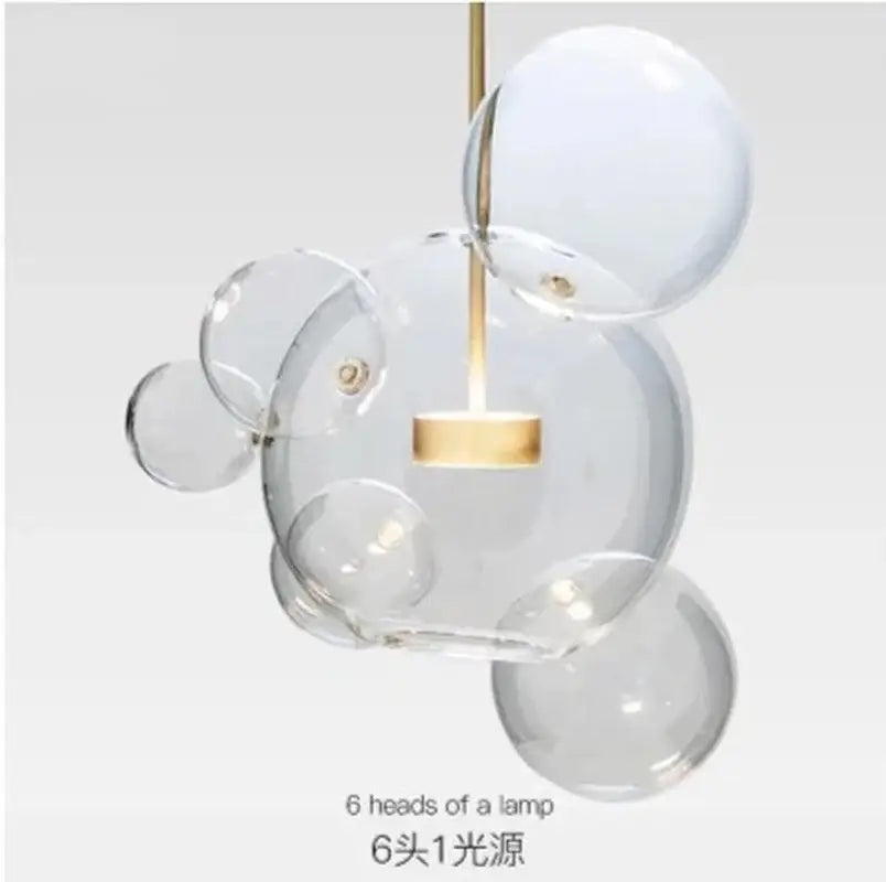 Modern gold and black glass chandelier living room pendant light