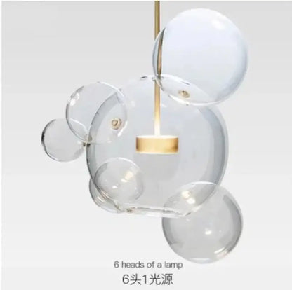Modern gold and black glass chandelier living room pendant light