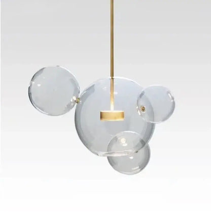Modern gold and black glass chandelier living room pendant light