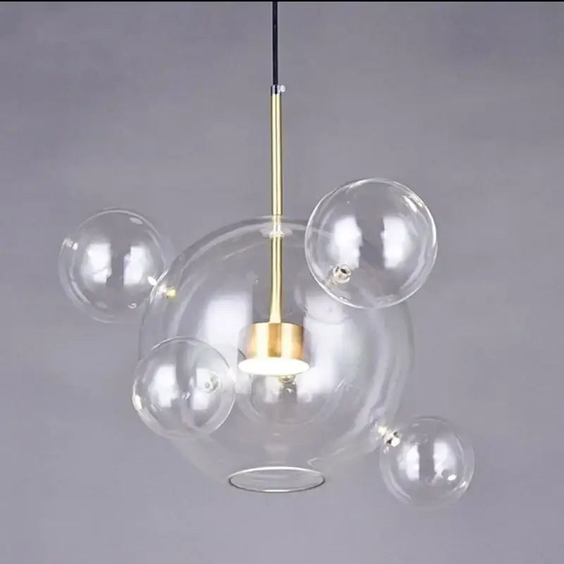 Modern gold and black glass chandelier living room pendant light