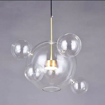 Modern gold and black glass chandelier living room pendant light