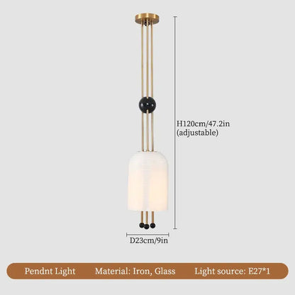Modern gold and black glass led chandelier dining room pendant light