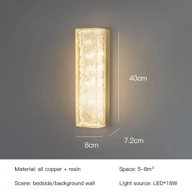Modern gold and black led bedroom wall lamp