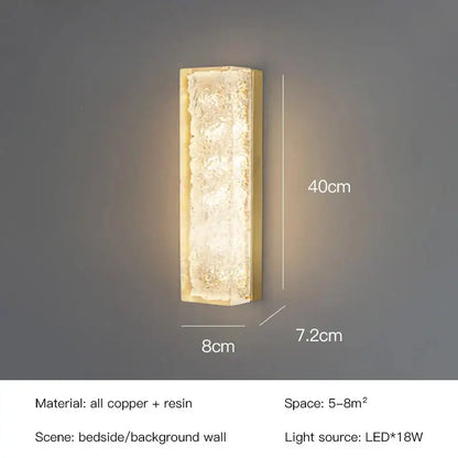 Modern gold and black led bedroom wall lamp