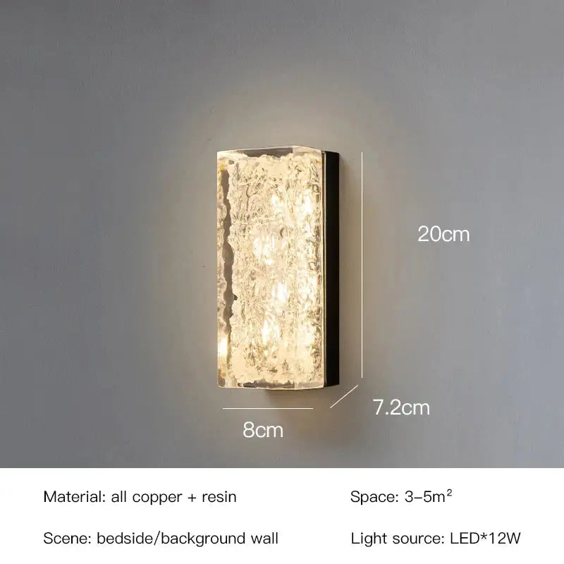 Modern gold and black led bedroom wall lamp