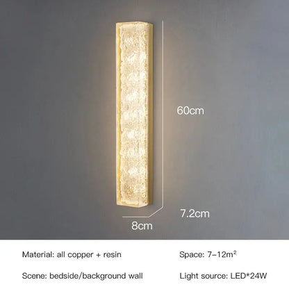 Modern gold and black led bedroom wall lamp
