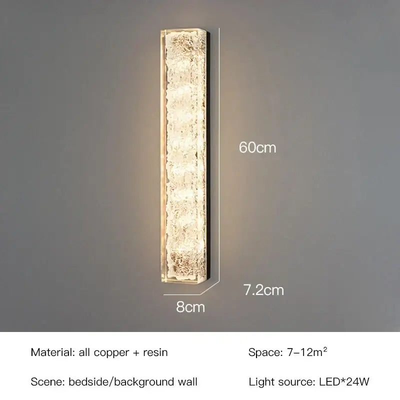Modern gold and black led bedroom wall lamp
