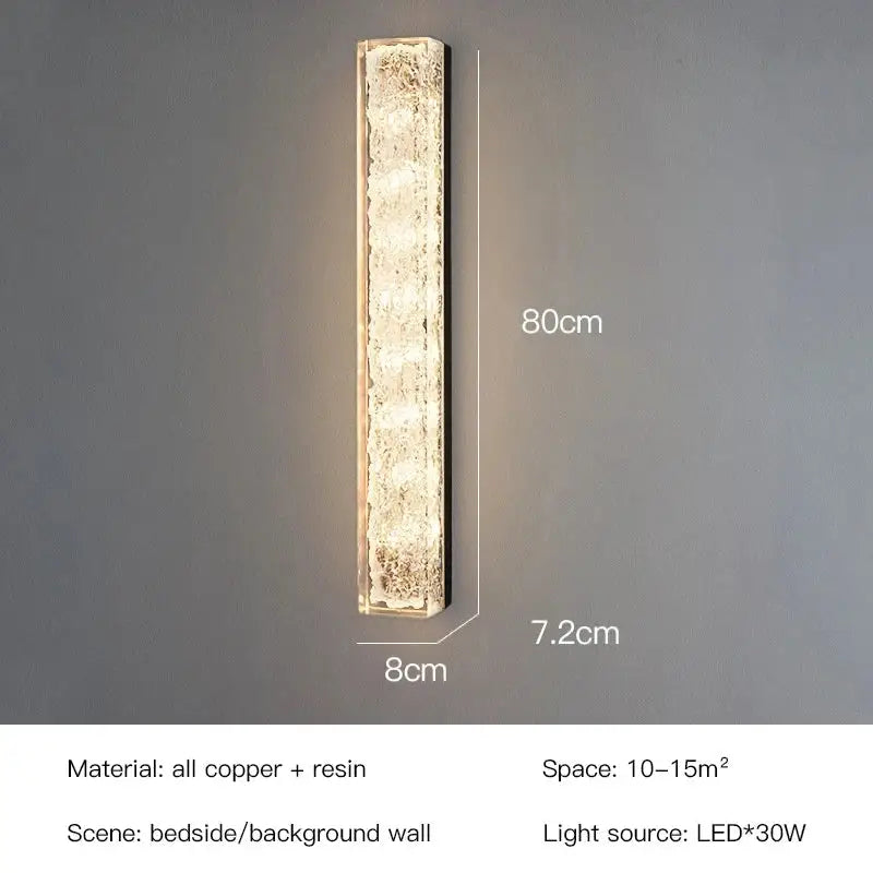 Modern gold and black led bedroom wall lamp