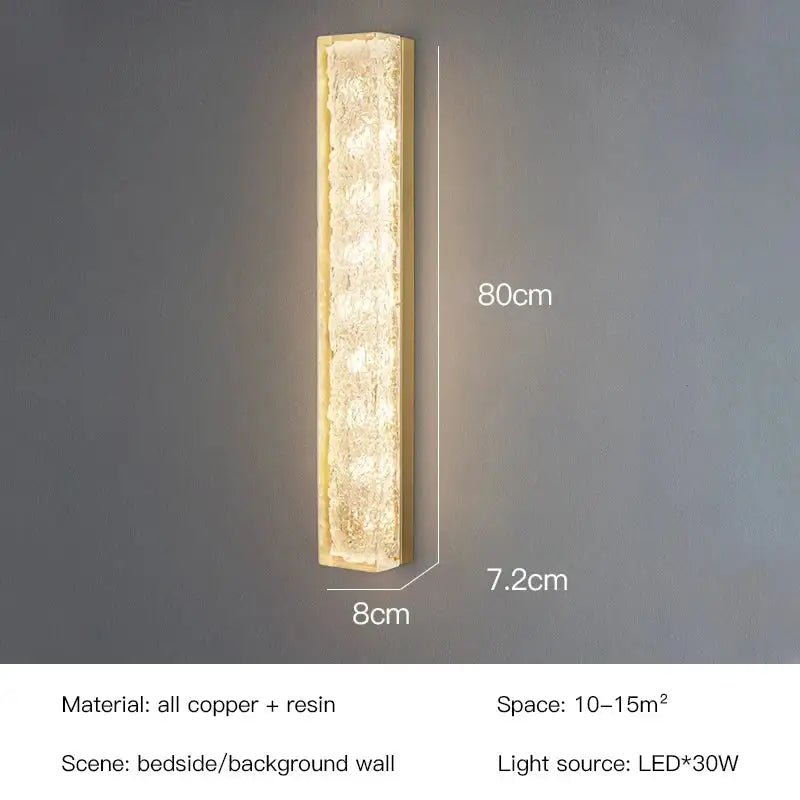 Modern gold and black led bedroom wall lamp