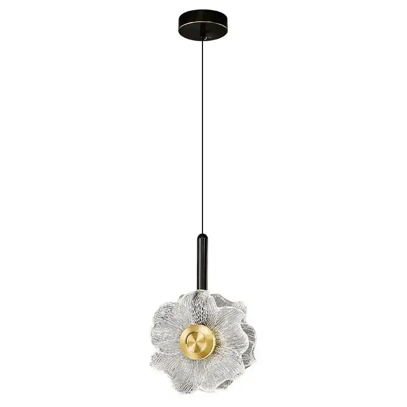 Modern gold and black led glass wall lamp bedroom pendant light