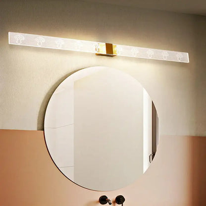 Modern gold and black led vanity sconce light bathroom wall fixture