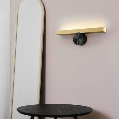 Modern gold and black linear wall light fixture corridor 110v-120v
