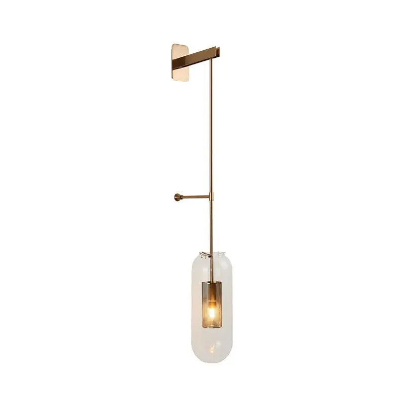 Modern gold and black orb wall lamp for living rooms